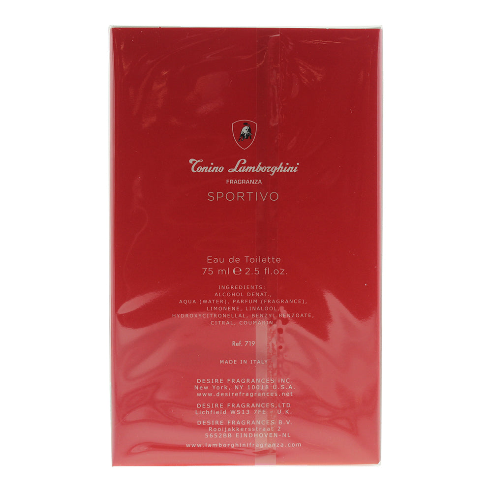 Lamborghini Sportivo Eau De Toilette 75ml