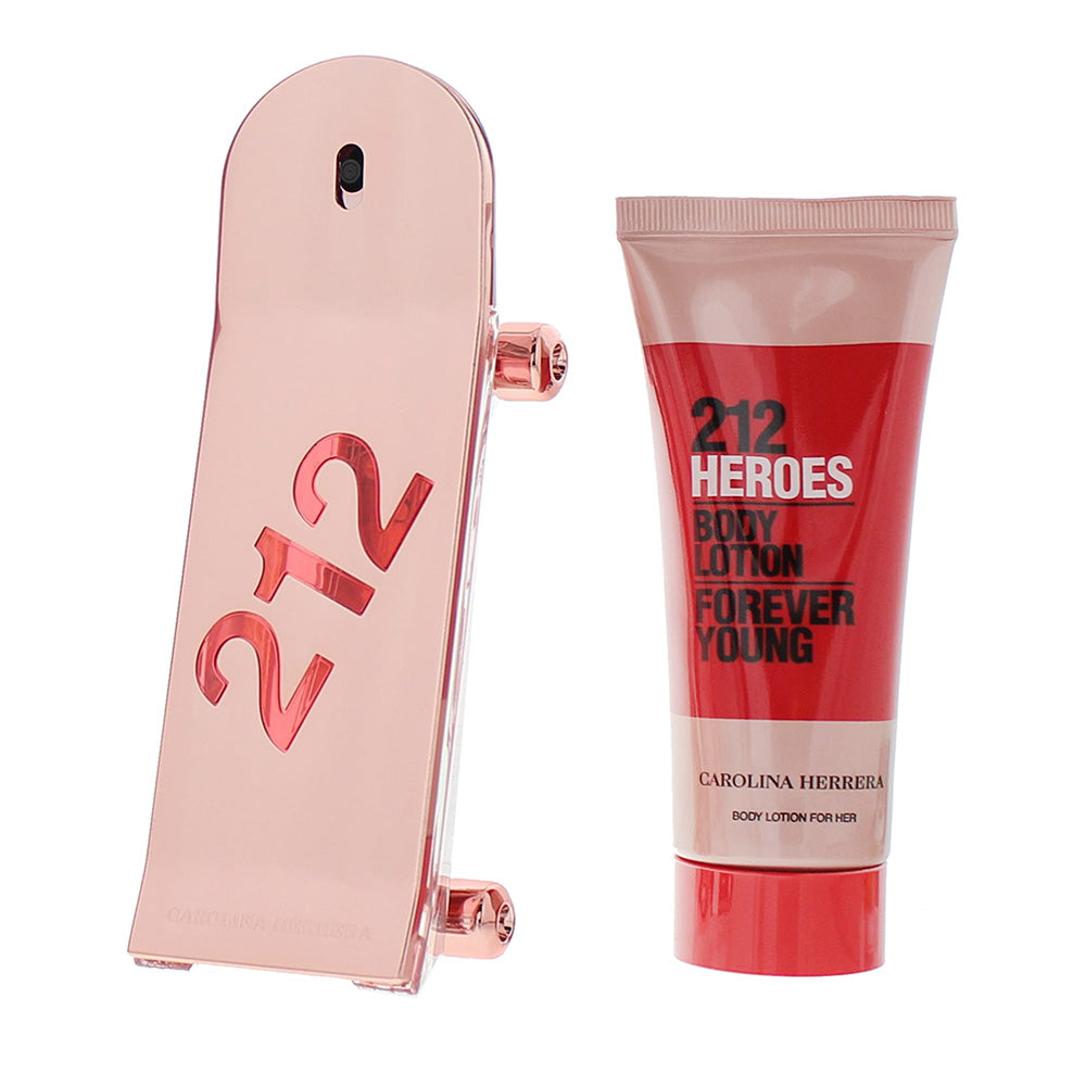 Carolina Herrera 212 Heroes For Her 2 Piece Gift Set: Eau de Parfum 80ml - Body Lotion 100ml - Product