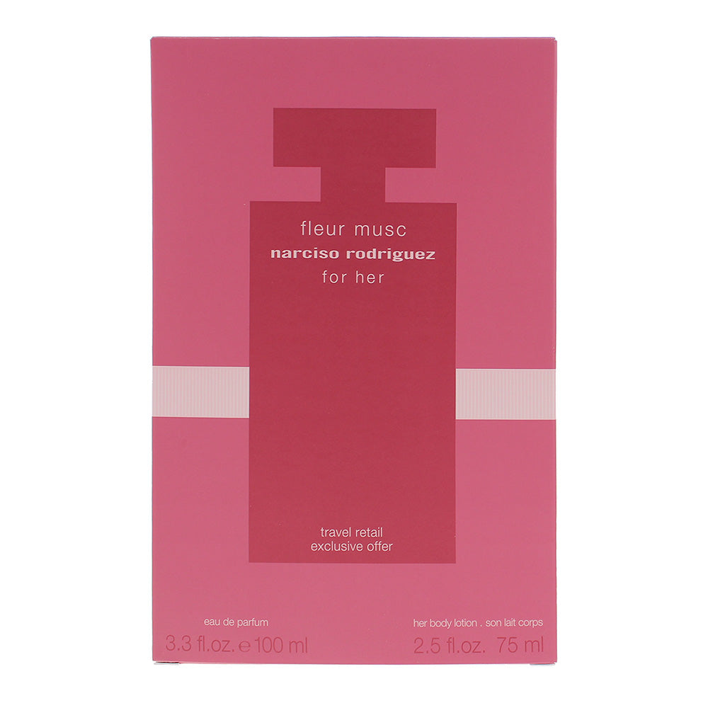 Narciso Rodriguez For Her Fleur Musc 2 Piece Gift Set: Eau de Parfum 100ml - Bod