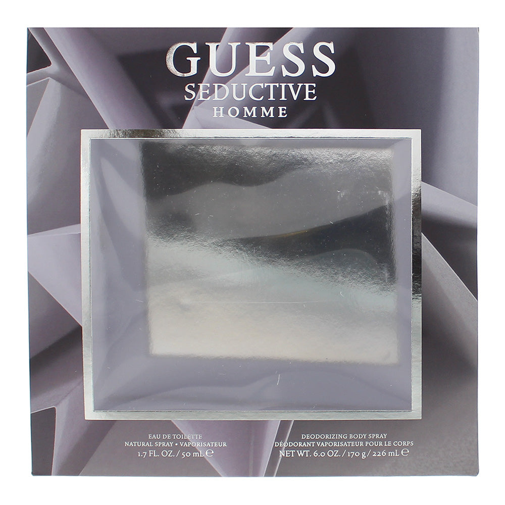 Guess Seductive Homme 2 Piece Gift Set: Eau de Toilette 50ml - Deodorant Spray 2 - Box
