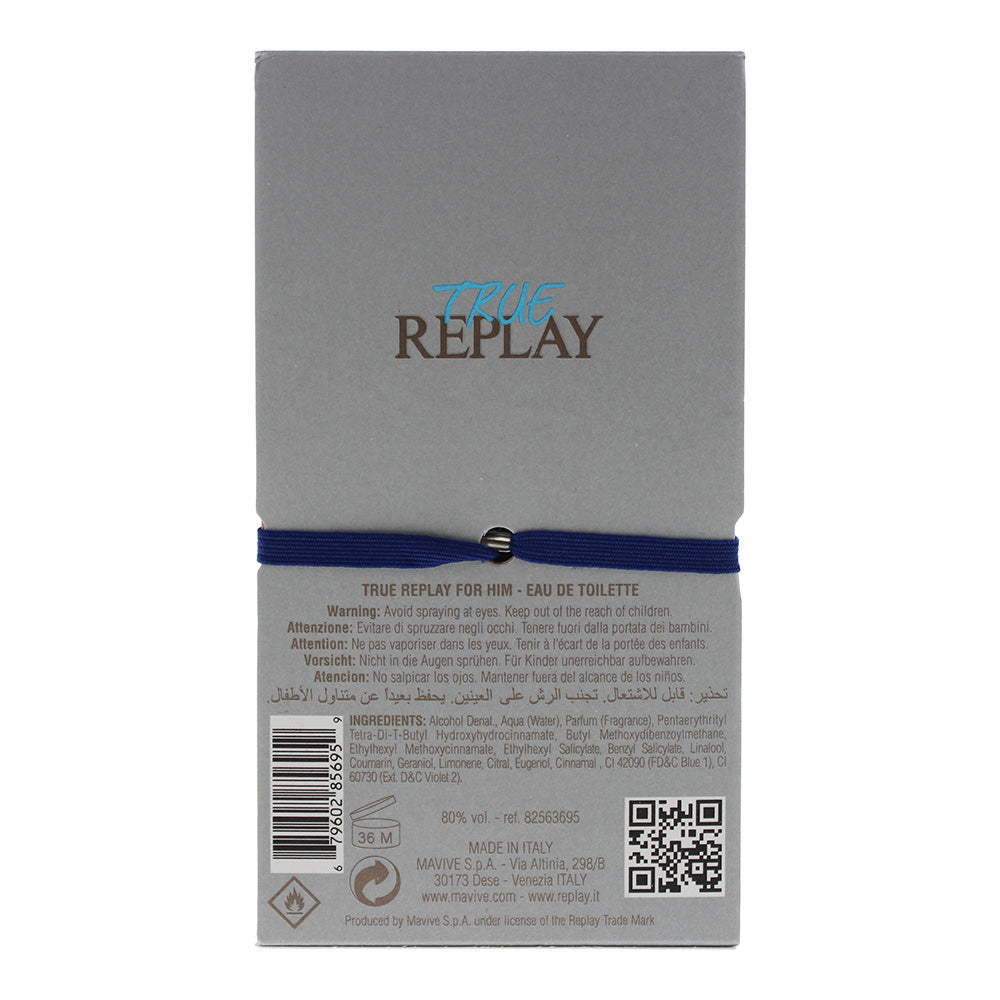 Replay True For Him Eau de Toilette 30ml - Ingredients