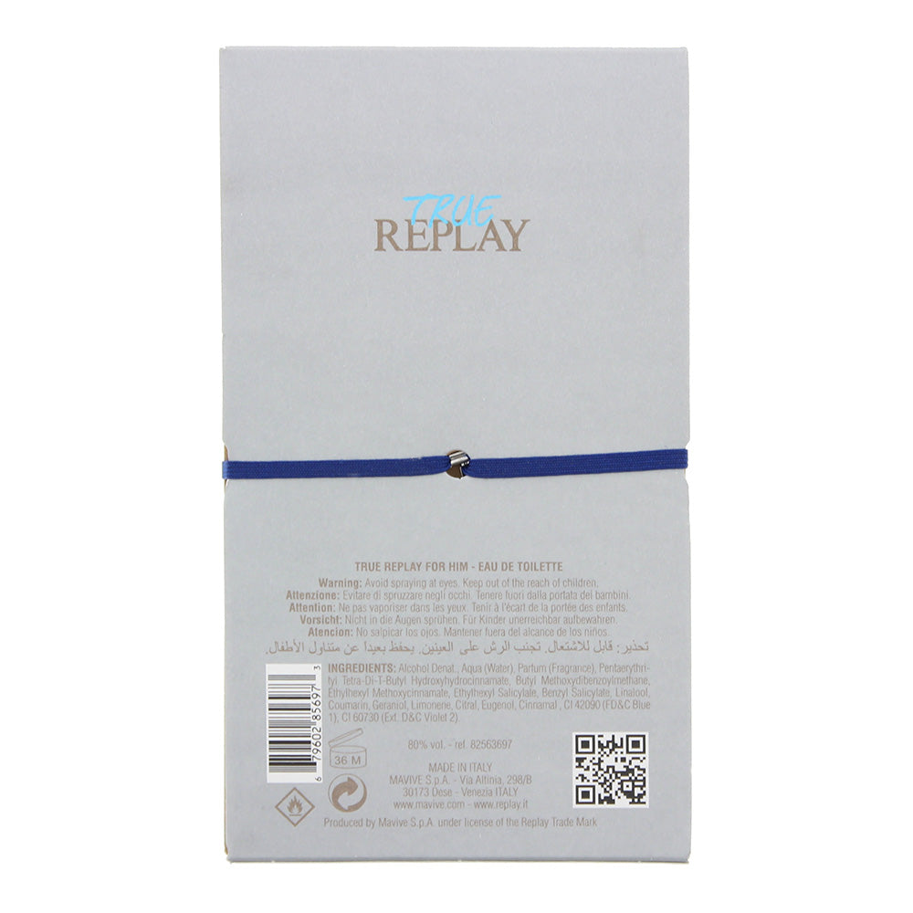 Replay True For Him Eau De Toilette 75ml