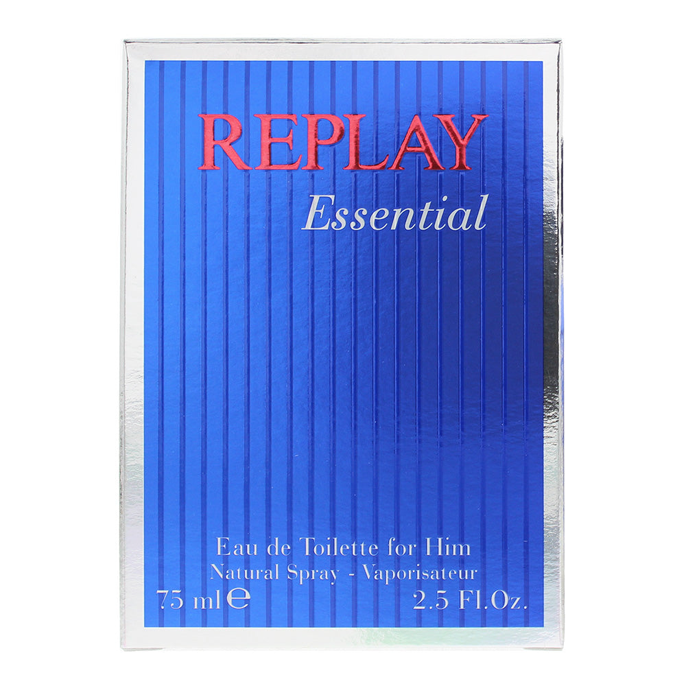 Replay Essential For Him Eau de Toilette 75ml - Box