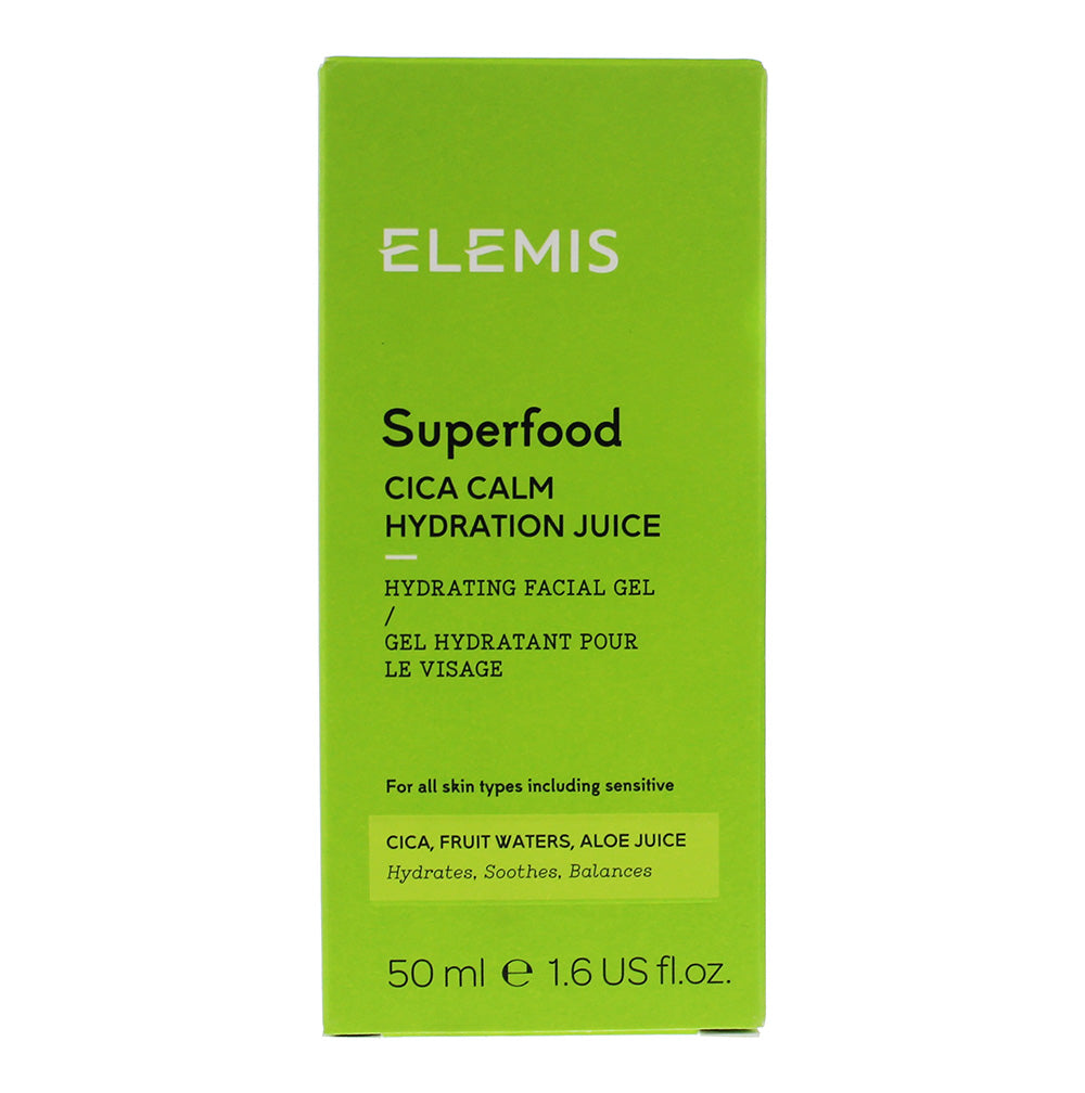 Elemis Superfood Cica Calm Hydration Juice Hydrating Facial Gel 50ml All Skin Types - Box