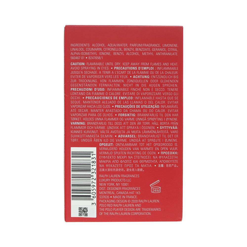 Ralph Lauren Polo Red Eau De Parfum 75ml