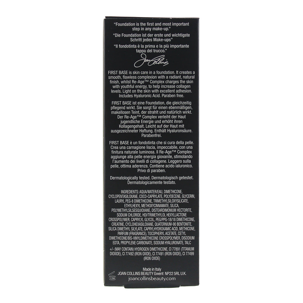 Joan Collins First Base Cool Fair Foundation 30ml - Ingredients