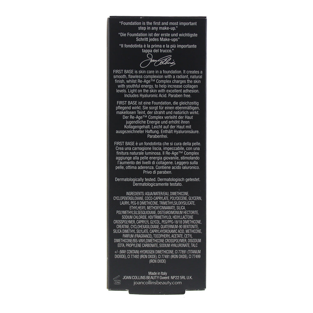 Joan Collins First Base Warm Medium Foundation 30ml - Ingredients