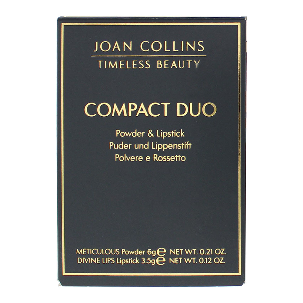 Joan Collins Compact Duo Powder 6g - Evelyn Cream Lipstick 3.5g - Box