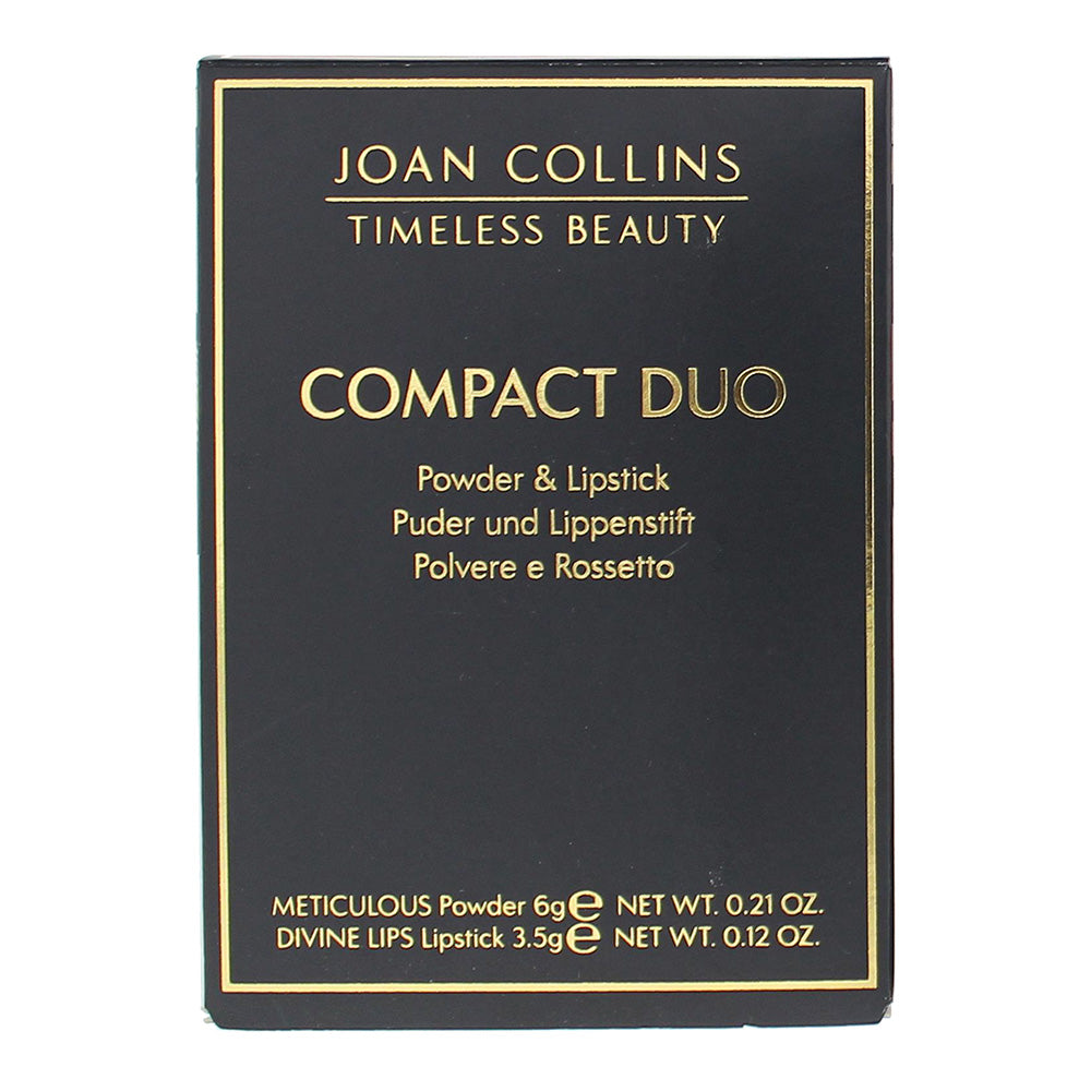 Joan Collins Compact Duo Powder 6g - Katrina Cream Lipstick 3.5g - Box