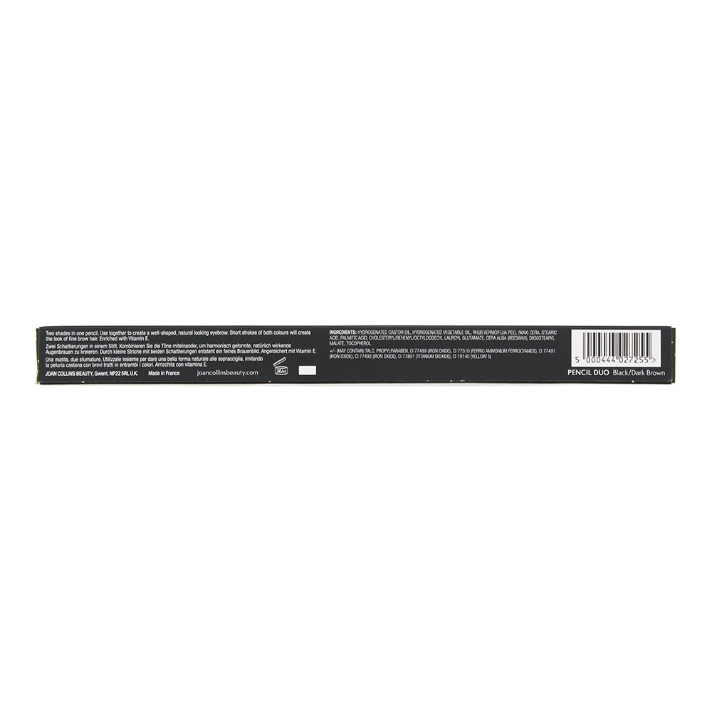 Joan Collins Eyebrow Pencil Duo Black/Dark Brown 1.56g