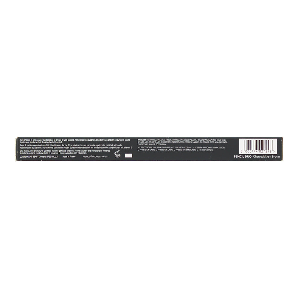 Joan Collins Eyebrow Pencil Duo Charcoal/Light Brown 1.56g
