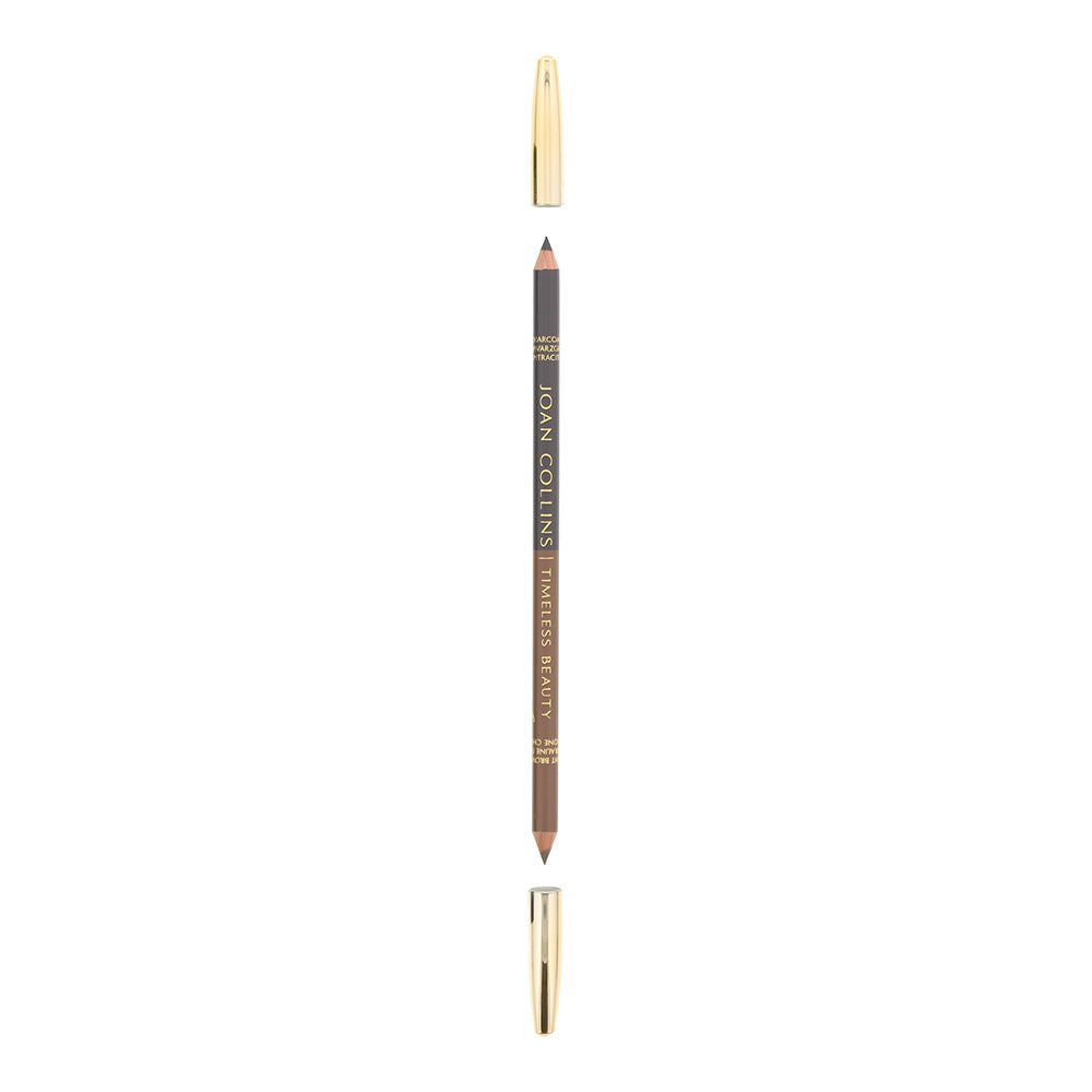 Joan Collins Eyebrow Pencil Duo Charcoal/Light Brown 1.56g - Product