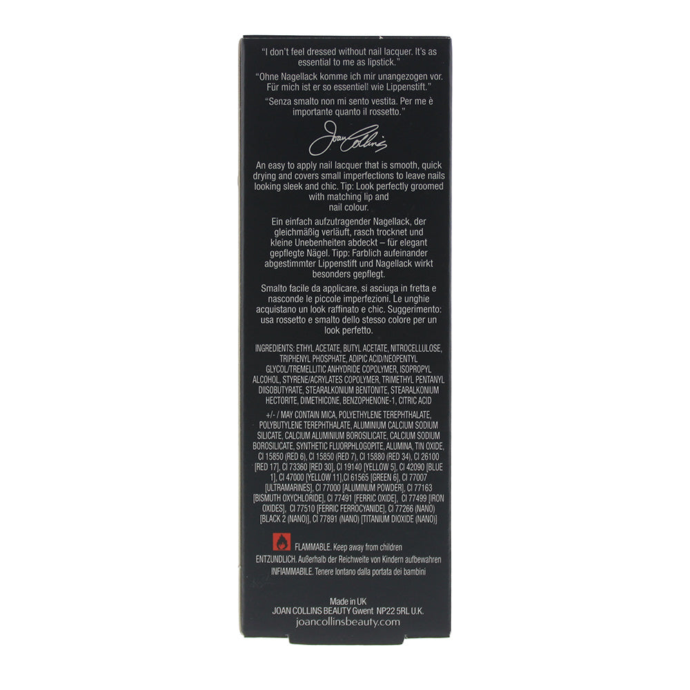 Joan Collins Nail Lacquer 12ml Crystal - Ingredients