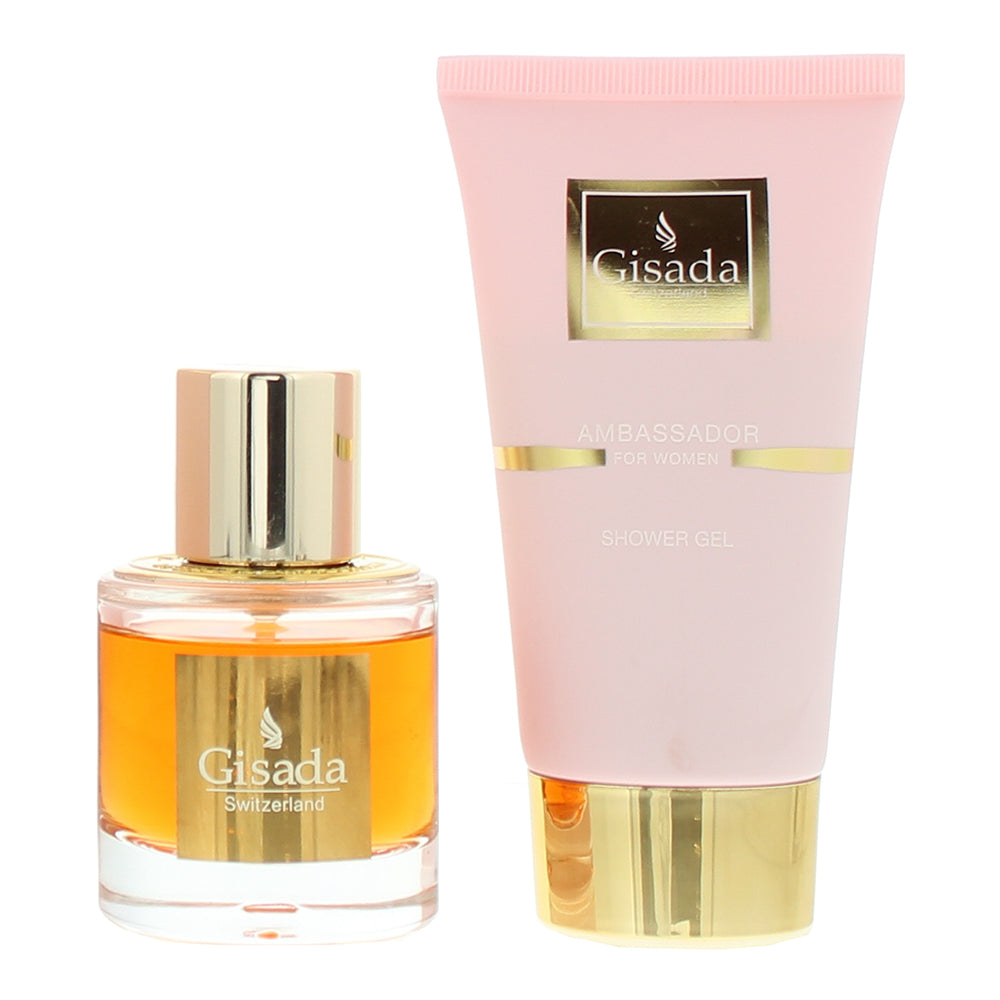 Gisada Ambassador Women 2 Piece Gift Set: Eau de Parfum 50ml - Shower Gel 100ml - Product