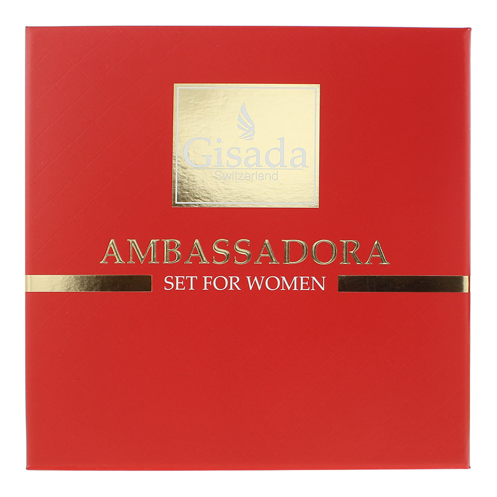 Gisada Ambassadora 2 Piece Gift Set: Eau de Parfum 50ml - Shower Gel 100ml - Box