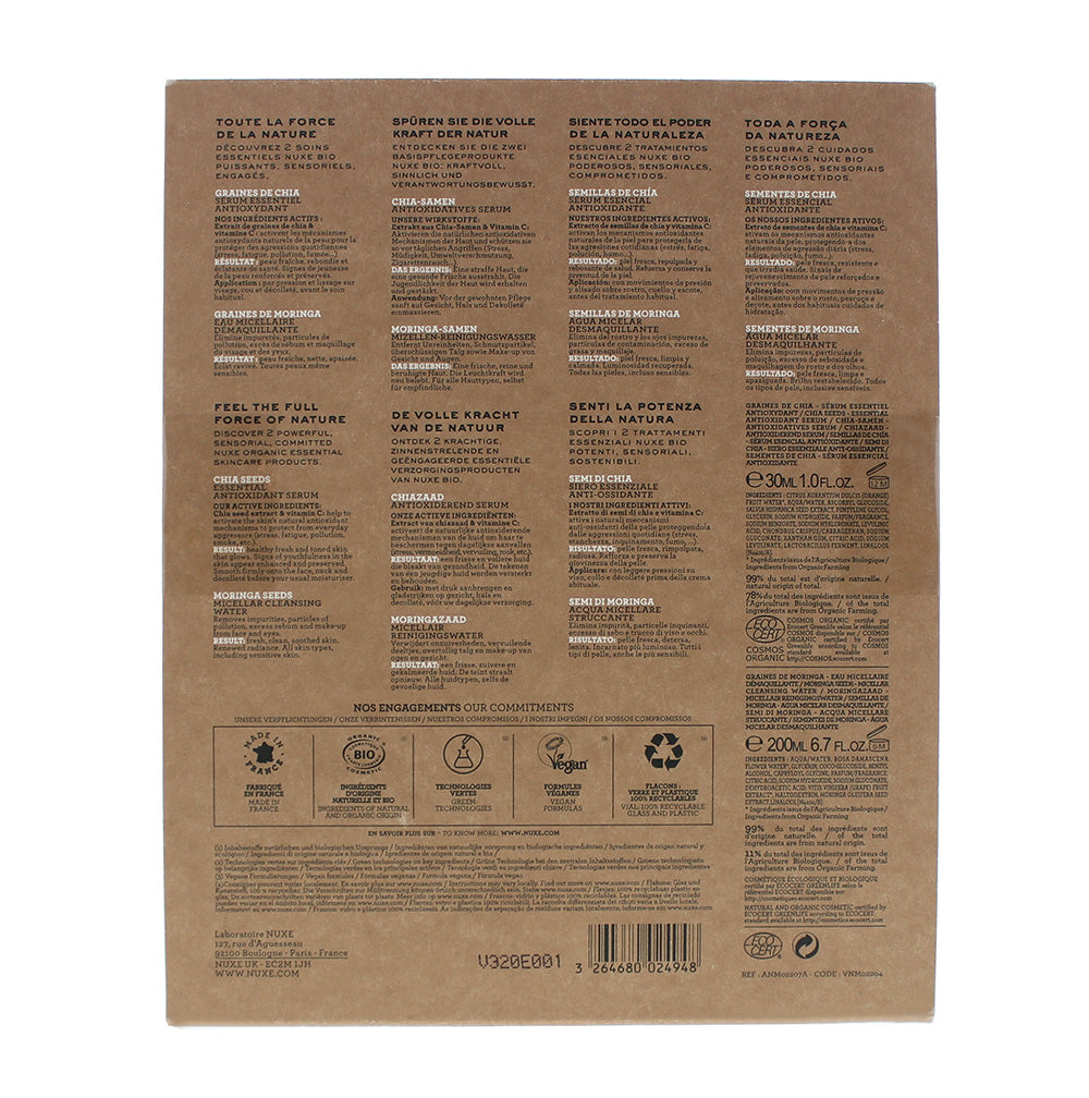 Nuxe Bio Organic 2 Piece Gift Set: Serum 30ml - Micellar Cleansing Water 200ml