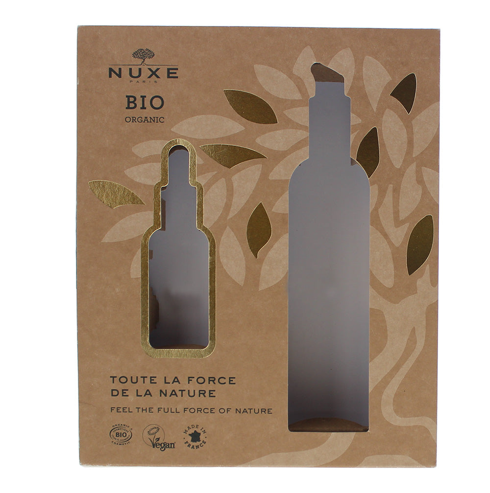 Nuxe Bio Organic 2 Piece Gift Set: Antioxidant Serum 30ml - Micellar Cleansing W - Box