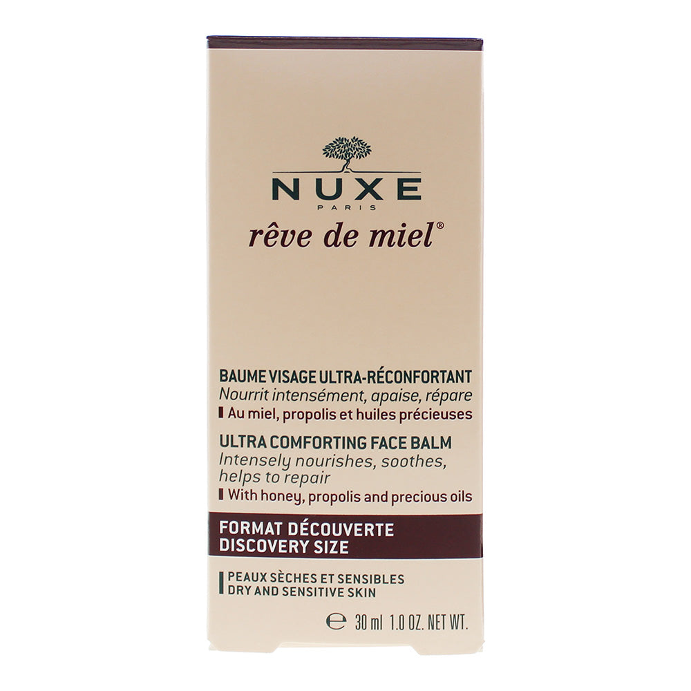 Nuxe Rêve De Miel Ultra Comforting Face Balm 30ml Dry And Sensitive Skin - Box