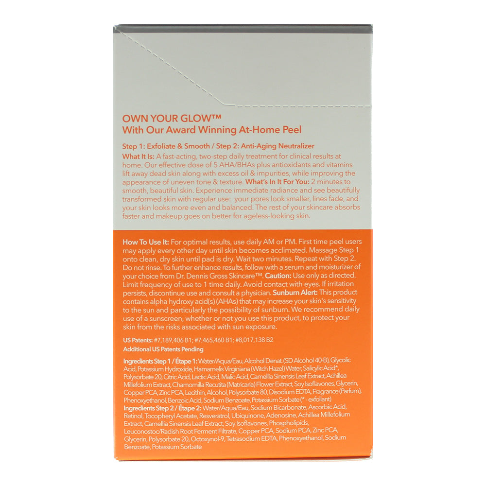 Dr Dennis Gross Alpha Beta Universal 2-Step Daily Peel - 30 Treatments/2.2ml Each Step - Ingredients