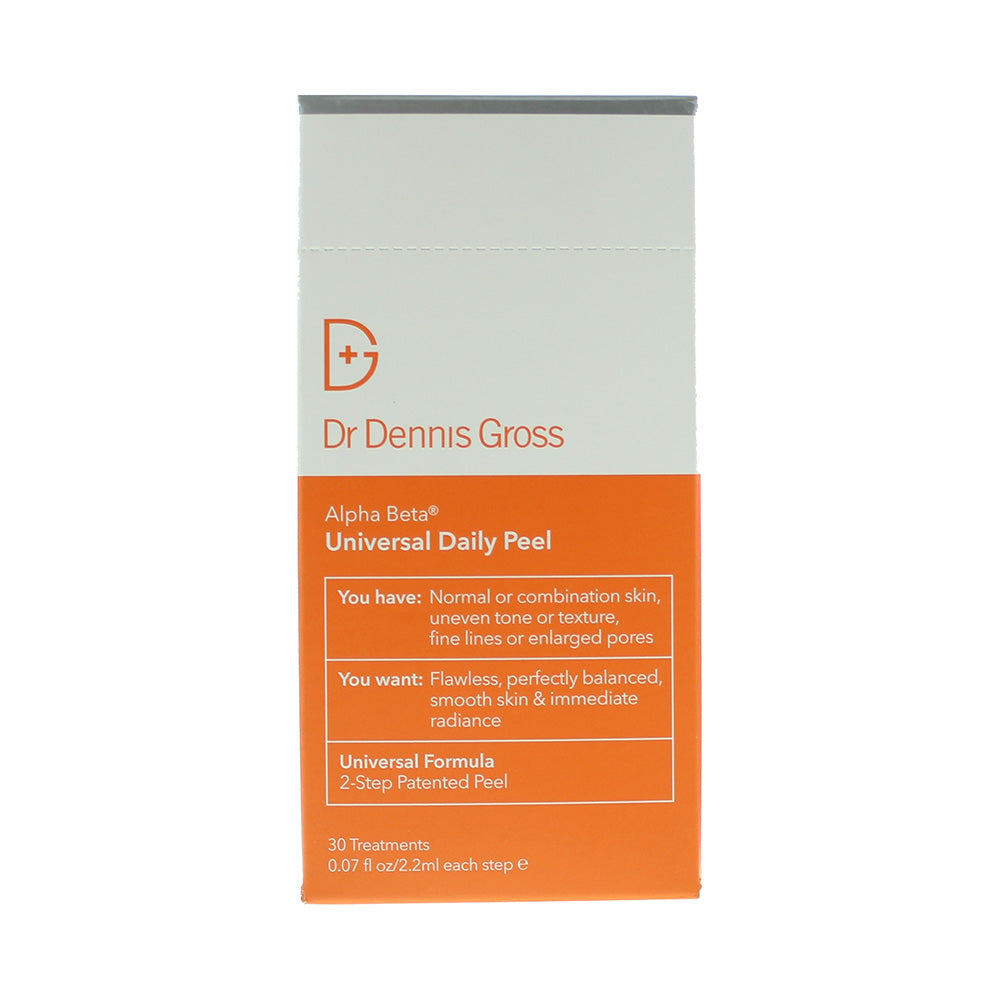 Dr Dennis Gross Alpha Beta Universal 2-Step Daily Peel - 30 Treatments/2.2ml Each Step - Box