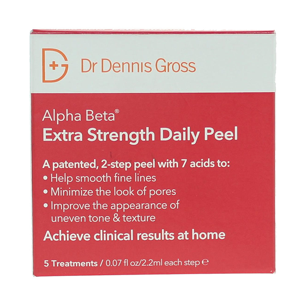 Dr Dennis Gross Alpha Beta Extra Strength 2-Step Daily Peel - 5 Treatments/2.2ml Each Step - Box