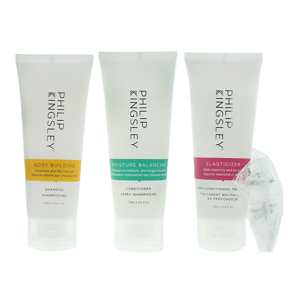 Philip Kingsley 3 Piece Gift Set: Body Building Shampoo 75ml - Moisture Balancin - Product