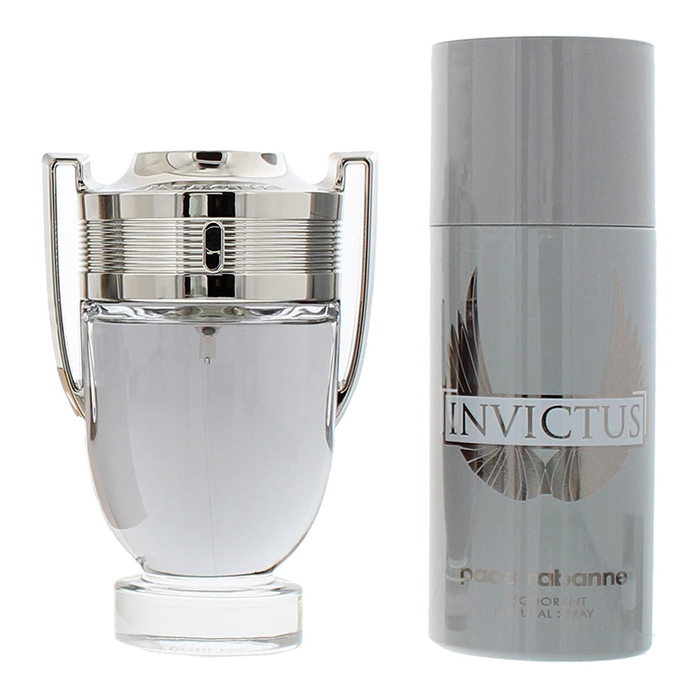 Paco Rabanne Invictus 2 Piece Gift Set: Eau de Toilette 100ml - Deodorant Spray  - Product