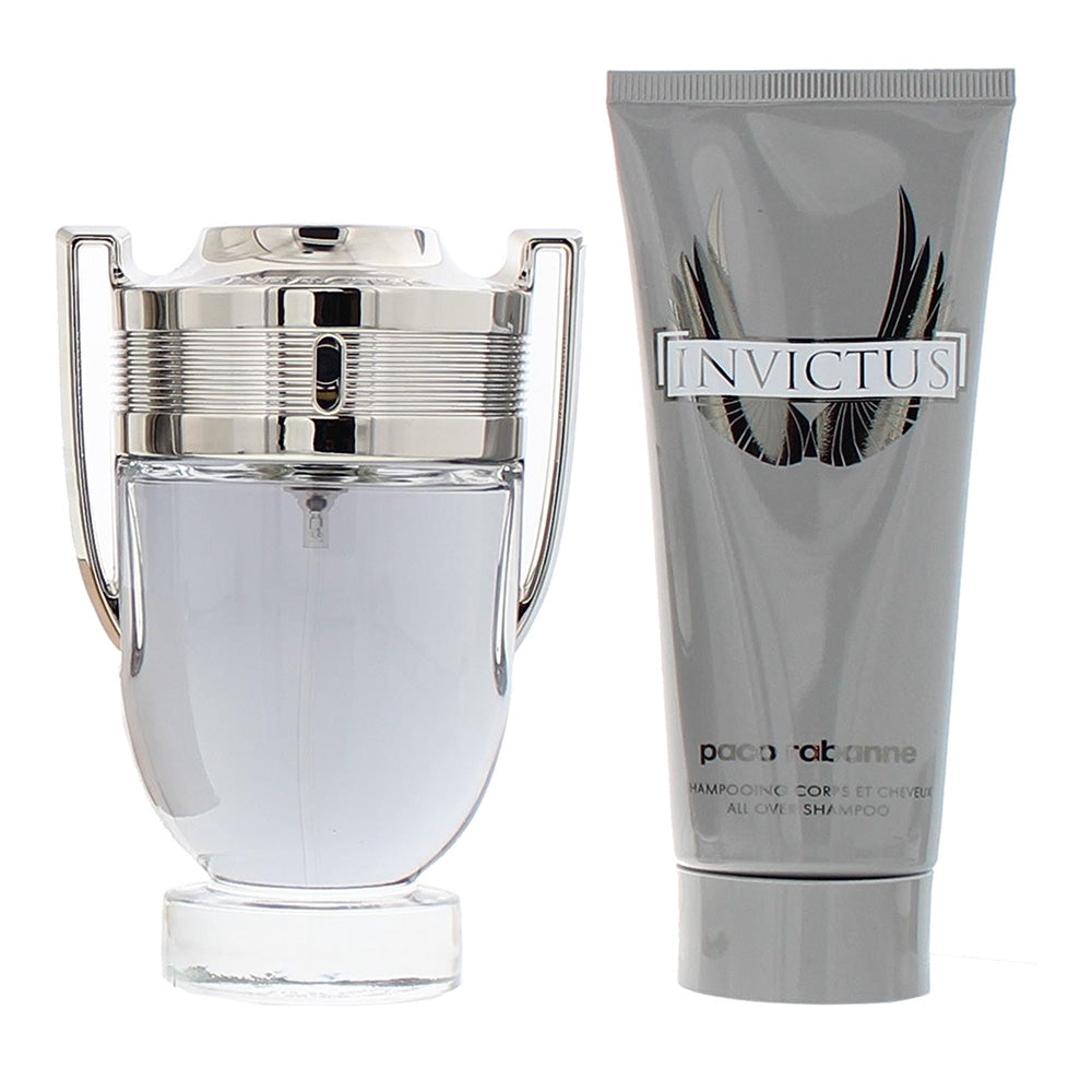 Paco Rabanne Invictus 2 Piece Gift Set: Eau de Toilette 100ml - All Over Shampoo - Product