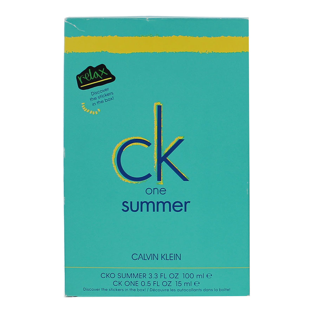 Calvin Klein 2 Piece Gift Set: CK One Summer Eau De Toilette 100ml - CK One Eau De Toilette 15ml