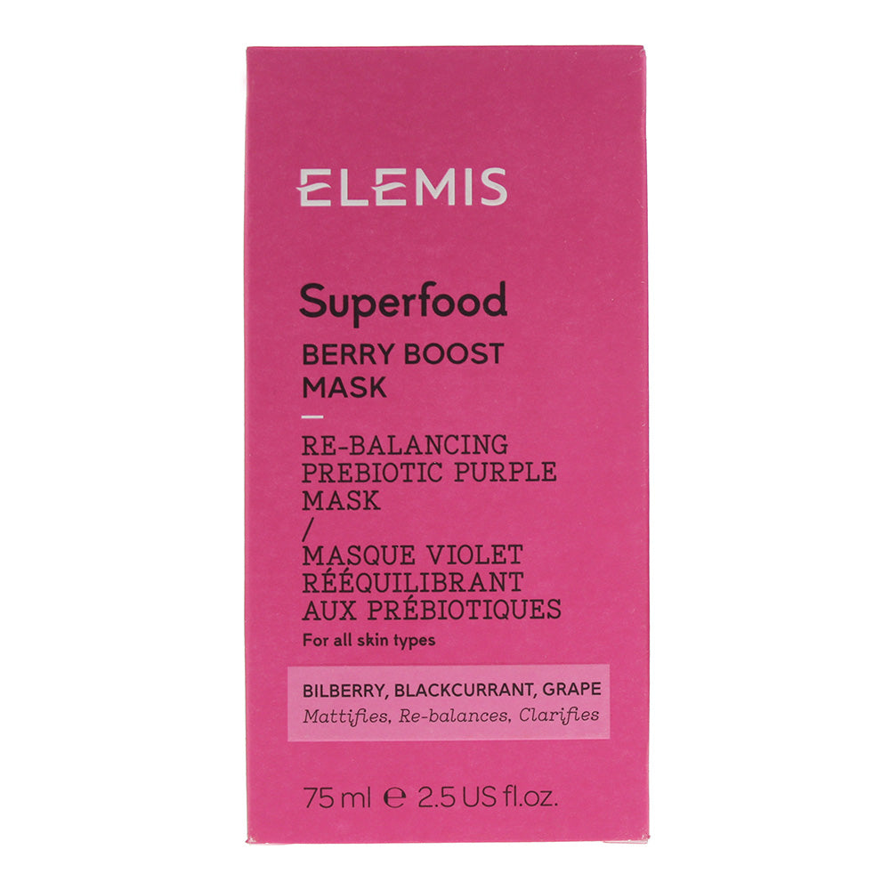 Elemis Superfood Berry Boost Mask 75ml All Skin Types - Box