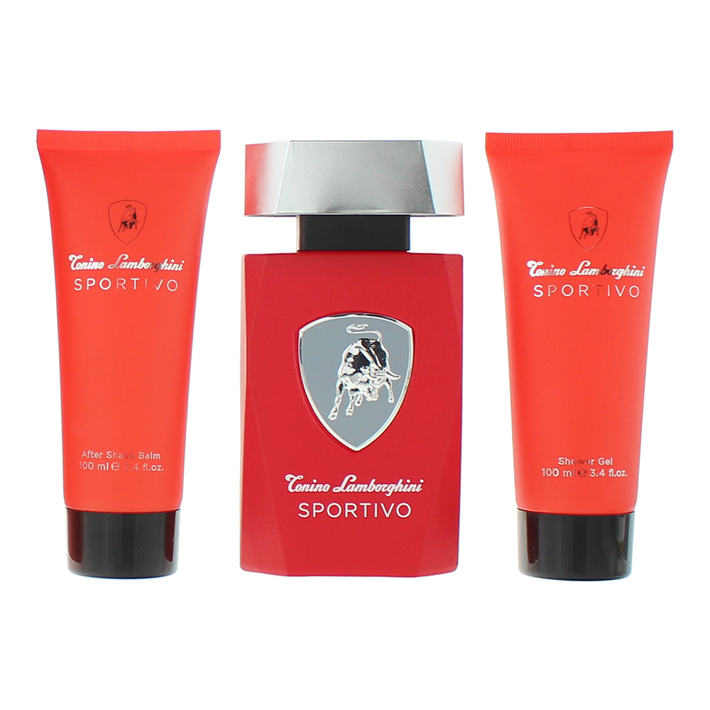 Tonino Lamborghini Sportivo 3 Piece Gift Set: Eau de Toilette 125ml - Shower Gel - Product