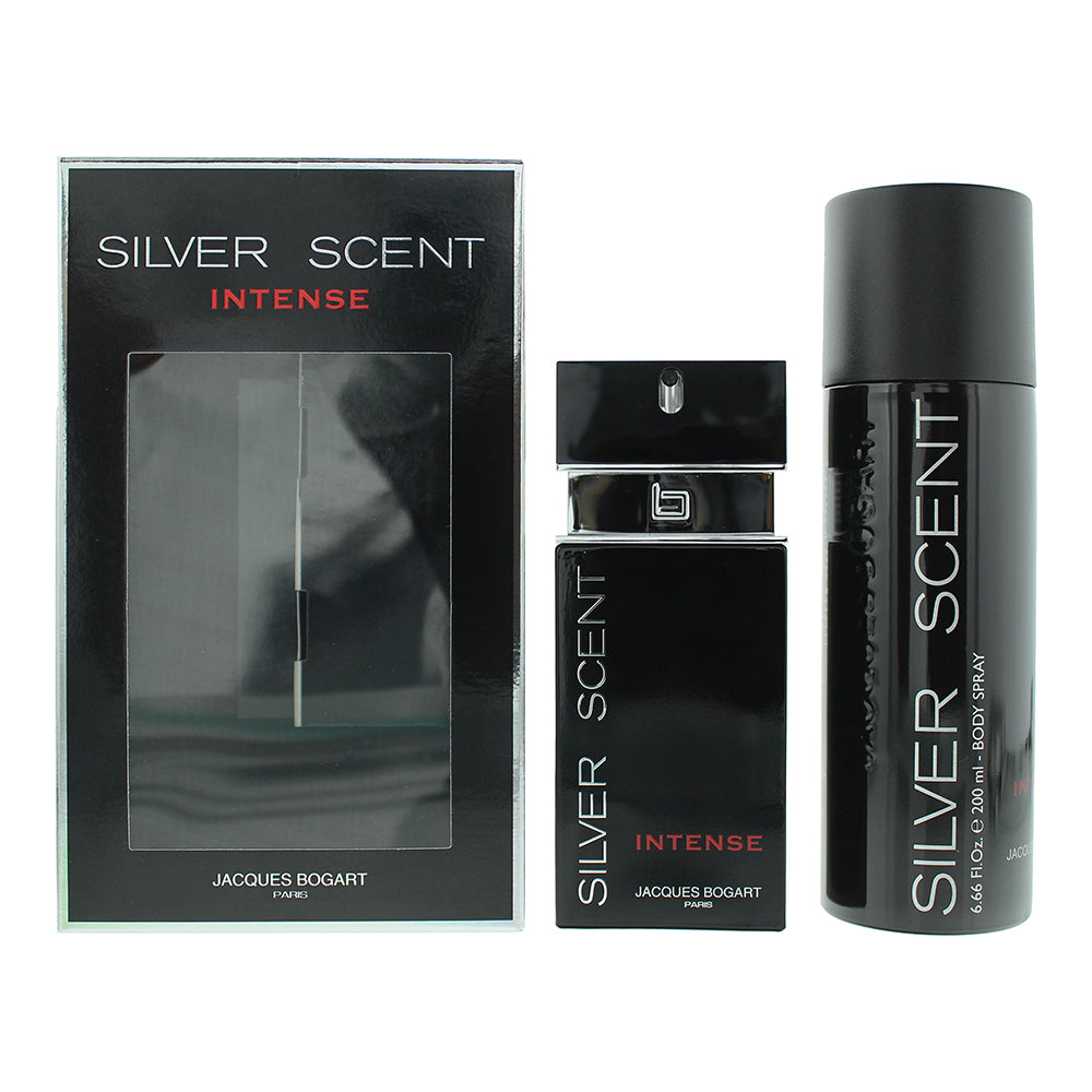 Jacques Bogart Silver Scent Intense 2 Piece Gift Set: Eau de Toilette 100ml - Bo