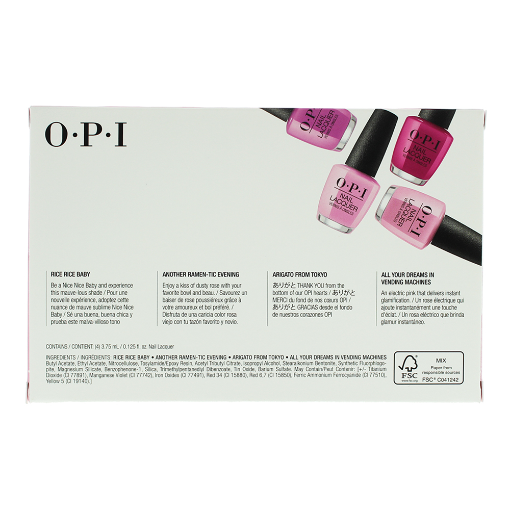 Opi Tokyo Collection Gift Set Nail Polish Mini 4 X 3.75ml - Ingredients