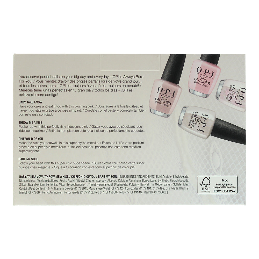 OPI Sheers Gift Set Nail Polish MIni 4 X 3.75ml