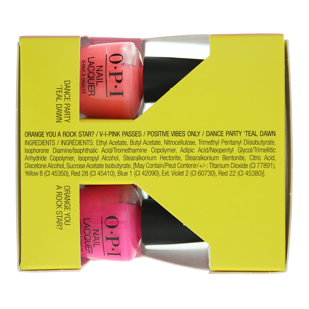 OPI Neon Color Cube Gift Set Mini Nail Polish 4 X 3.75ml