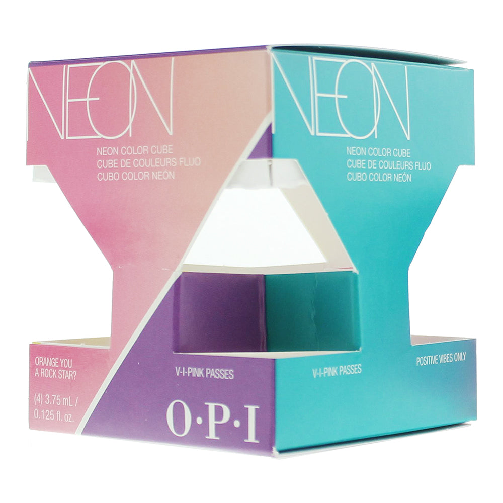 OPI Neon Color Cube Gift Set Mini Nail Polish 4 X 3.75ml - Box