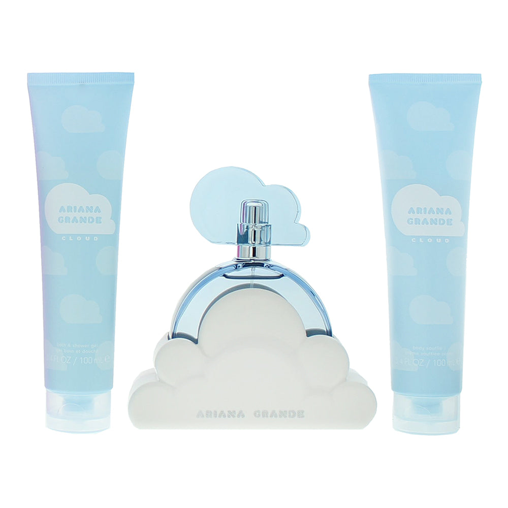 Ariana Grande Cloud 3 Piece Gift Set: Eau de Parfum 100ml - Body Souffle 100ml - - Product