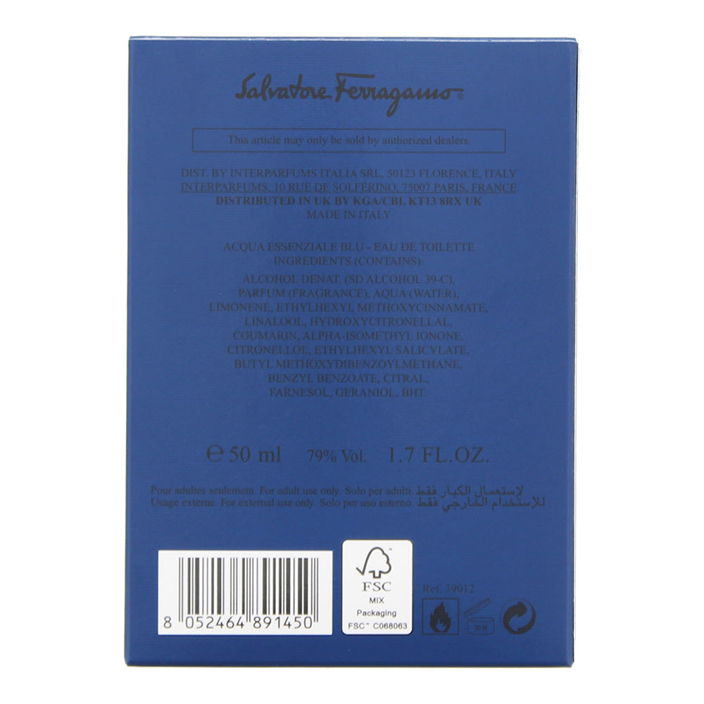 Salvatore Ferragamo Acqua Essenziale Blu Eau De Toilette 50ml