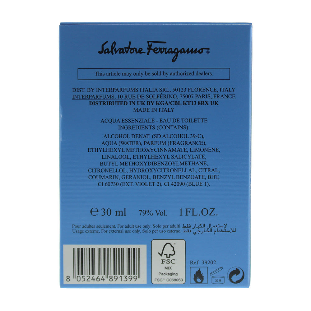 Salvatore Ferragamo Acqua Essenziale Eau de Toilette 30ml - Ingredients