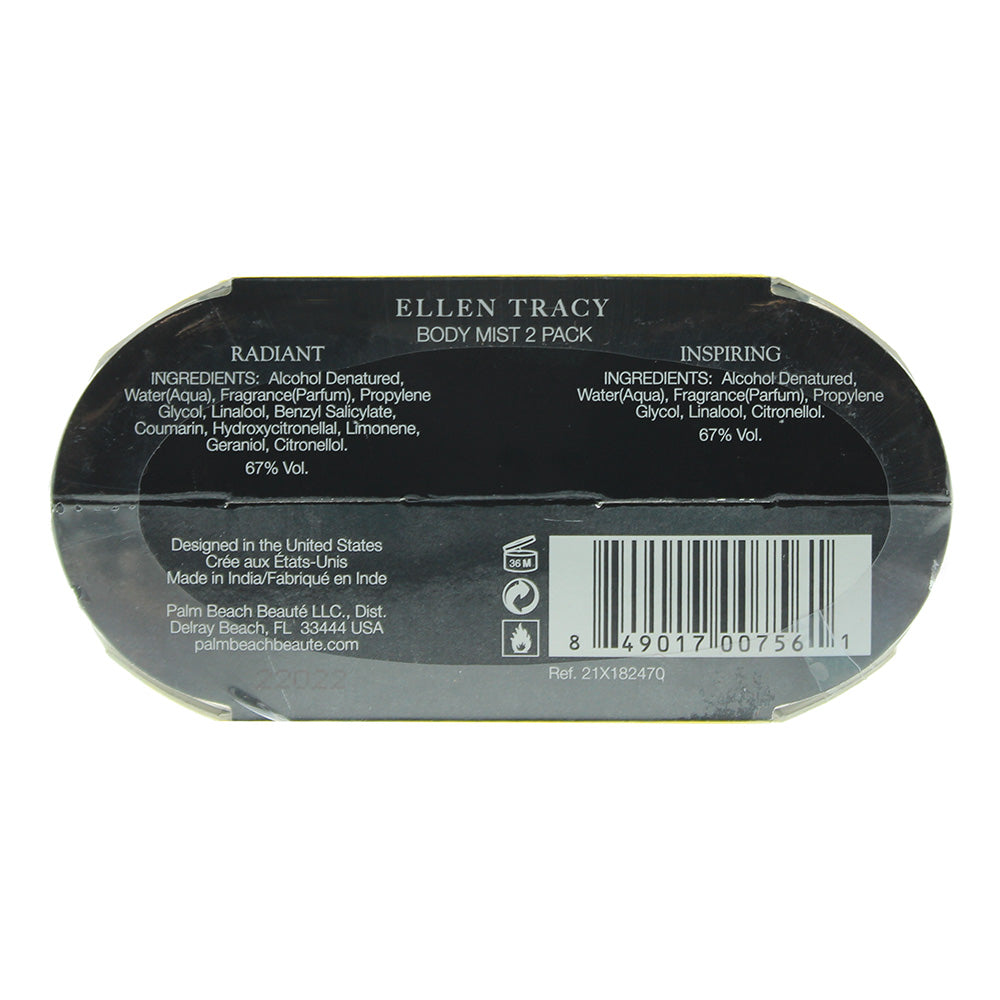 Ellen Tracy Floral 2 Piece Gift Set: Radiant Body Mist 236ml - Inspiring Body Mi - Ingredients