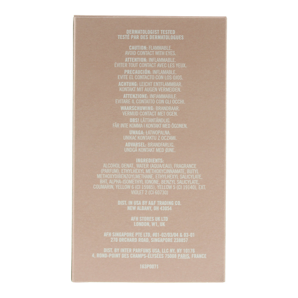 Abercrombie & Fitch Naturally Fierce Eau de Parfum 100ml - Ingredients
