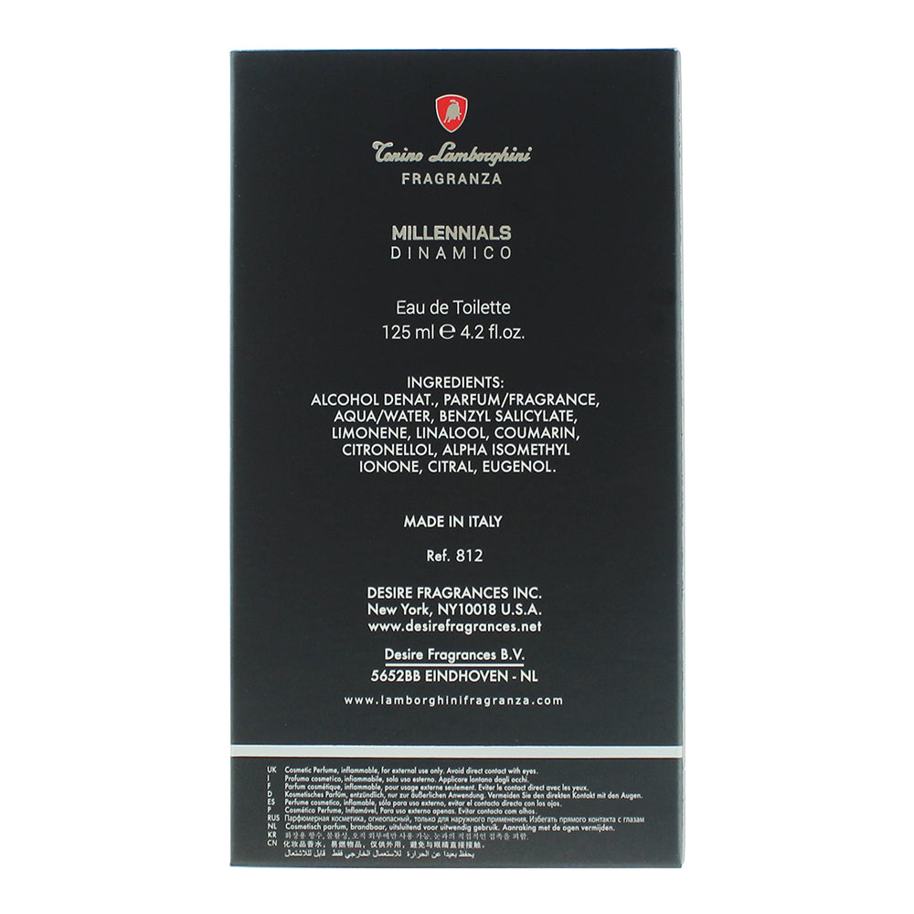 Tonino Lamborghini Millennials Dinamico Eau De Toilette 125ml