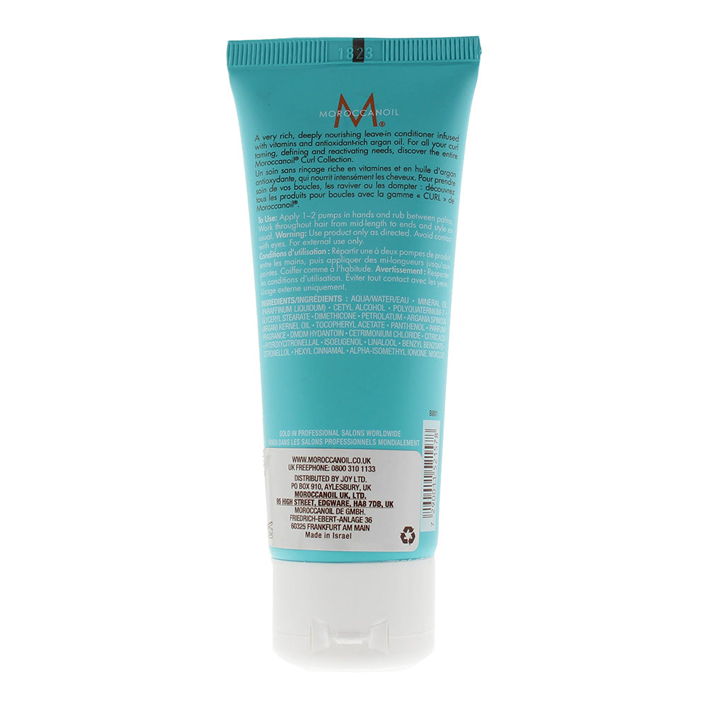 Moroccanoil Intense Curl Cream Leave-In Conditioner 75ml Curly To Tightly Spiraled Hair