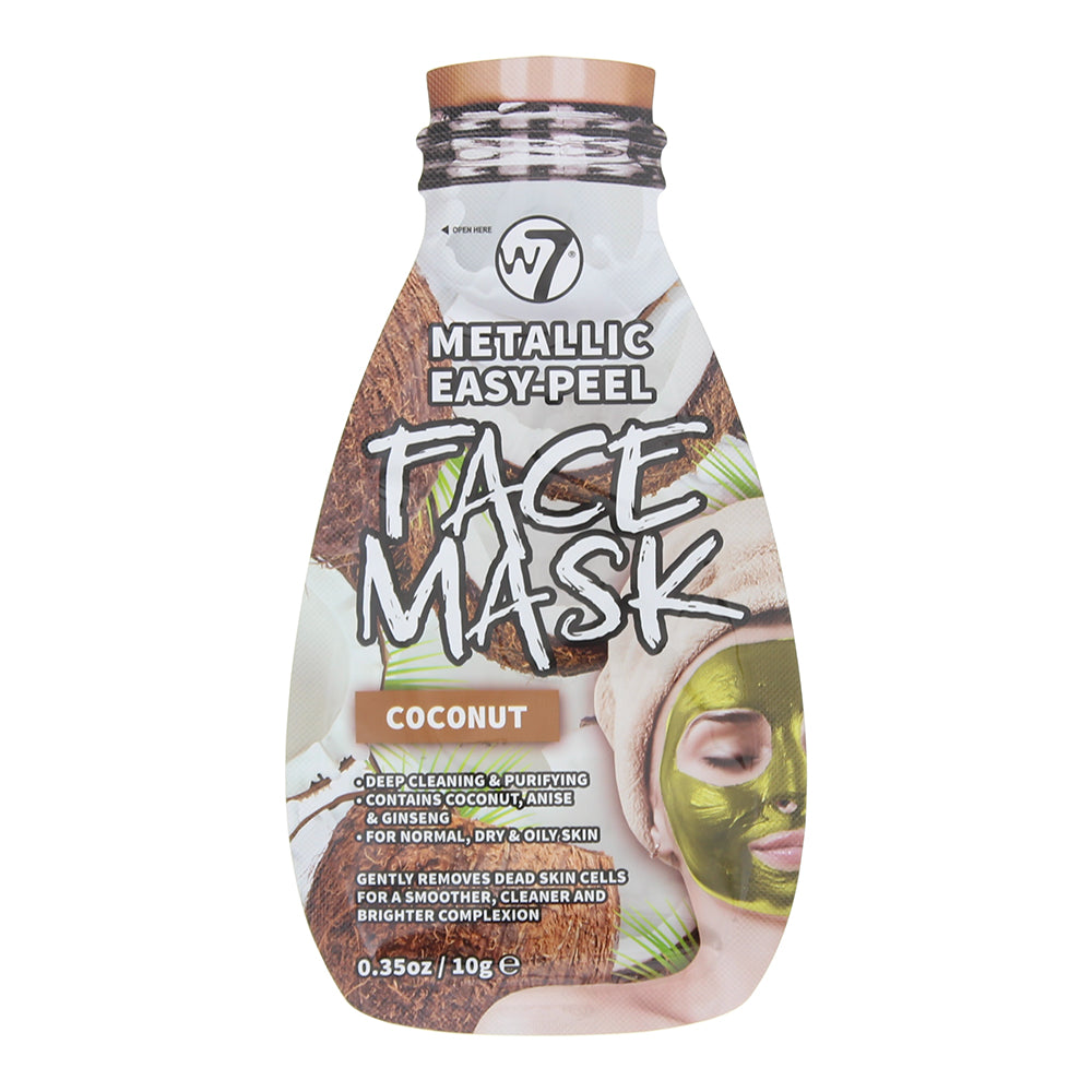 W7 Metallic Easy-Peel Coconut Face Mask 10g