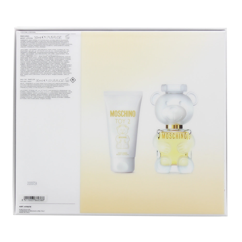 Moschino Toy 2 2 Piece Gift Set: Eau de Parfum 30ml - Body Lotion 50ml