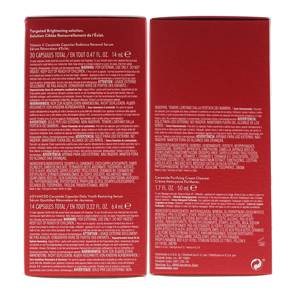 Elizabeth Arden Vitamin C 3 Piece Gift Set: Ceramide Radiance Renewal Serum Capsules 30pcs - Ceramide Daily Youth Restoring Serum Capsules 14pcs -