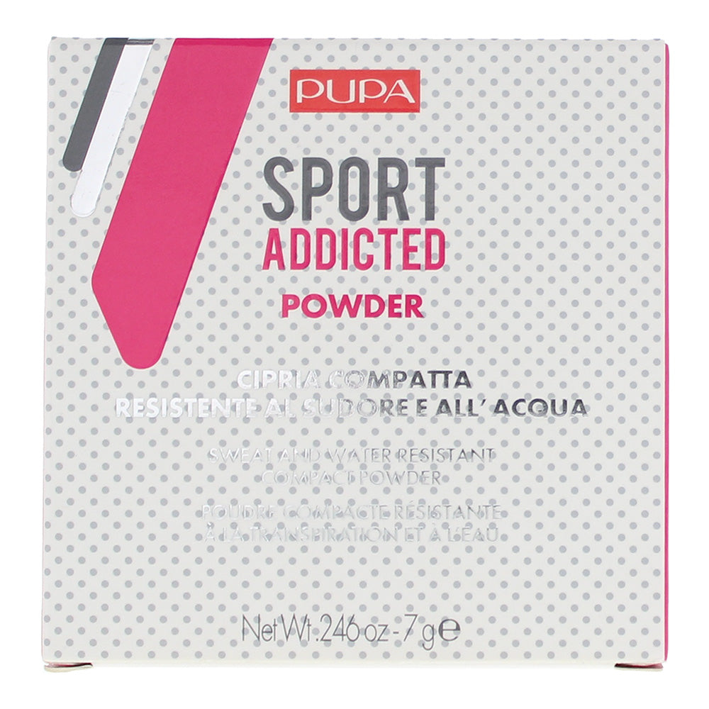 Pupa Sport Addicted 002 Natural Beige Sweat And Water Resistant Compact Powder 7g - Box
