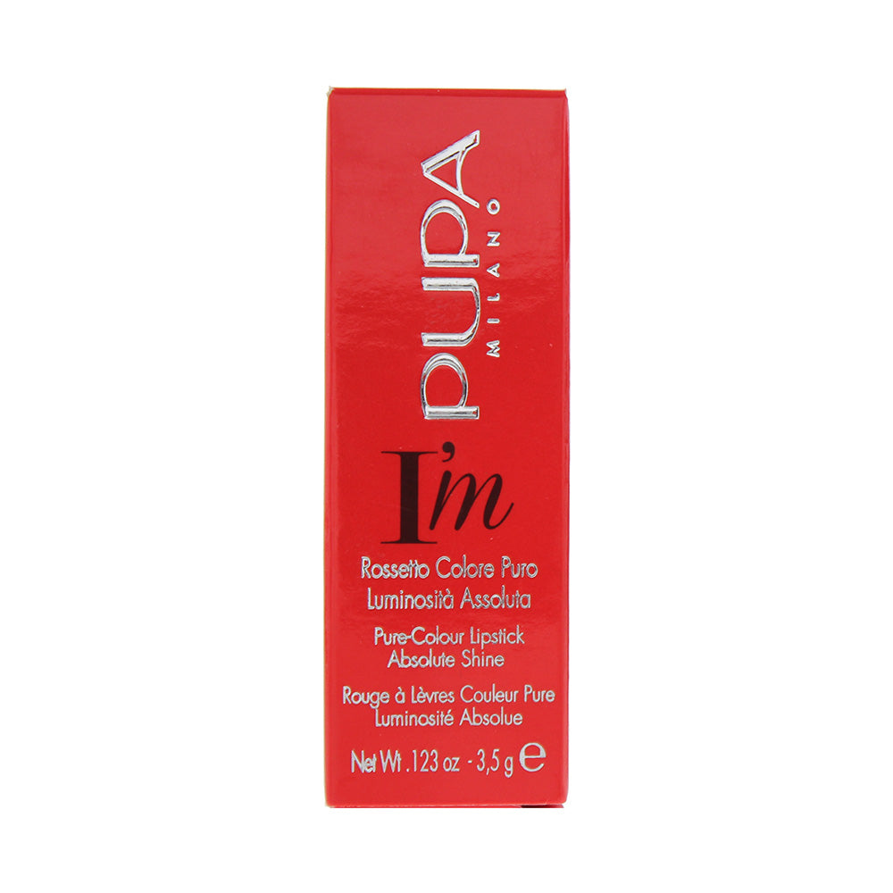 Pupa I'm Pure-Colour 303 Flamboyant Orange Lipstick 3.5g - Box