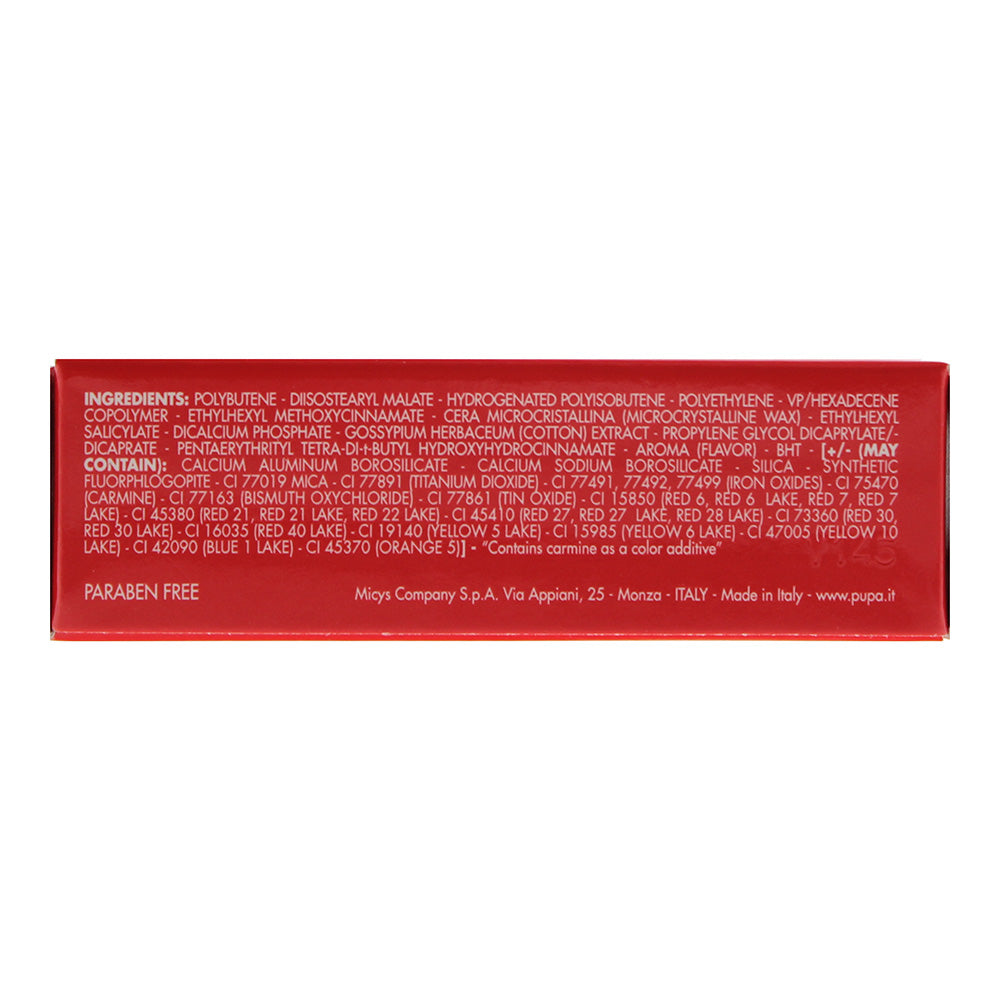 Pupa Miss Ultra Brilliant 504 Ruby Red Lipstick 2.4ml