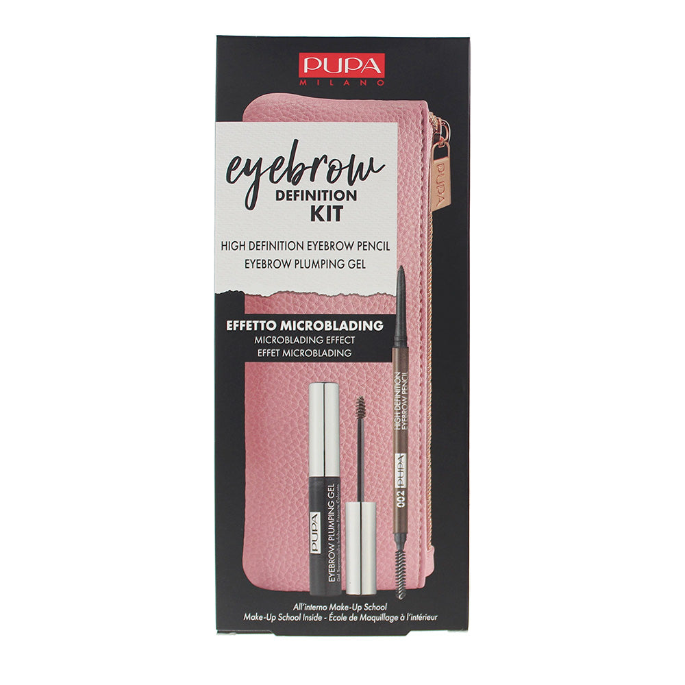 Pupa Definition Kit - Eyebrow Pencil 0.09g And Eyebrow Plumping Gel 4ml - Box